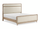 Sasha Panel Bed with Fabric Headboard & Footboard, Natural Oak Brown - King Size
