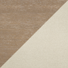 Sasha Panel Bed with Fabric Headboard & Footboard, Natural Oak Brown - King Size | Lit à panneaux Sasha avec tête et pied de lit en tissu, brun chêne naturel - format très grand lit