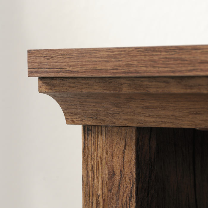Smyth 35.28” 3-Shelf Bookcase – Vintage Oak