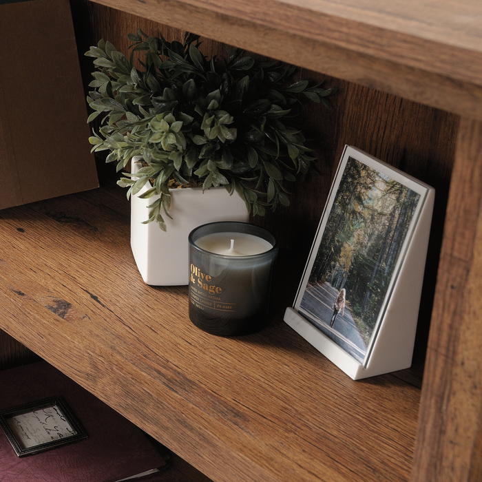 Smyth 35.28” 3-Shelf Bookcase – Vintage Oak