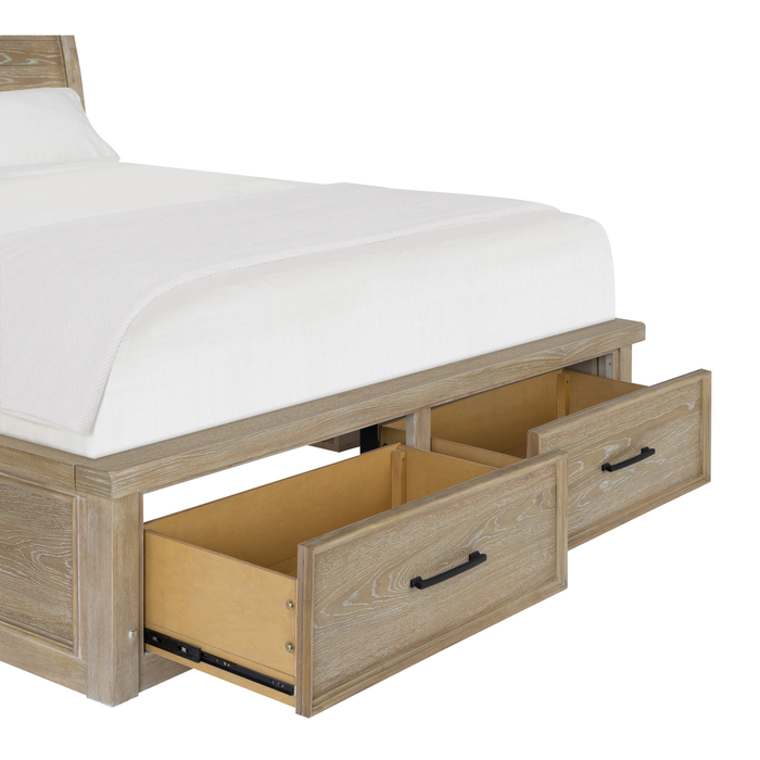 Sonoma Platform Storage Bed with Headboard & Frame, Light Brown - King Size
