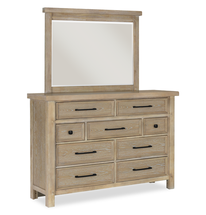 Sonoma Bedroom 9-Drawer Dresser, 62\"W x 42\"H - Light Brown
