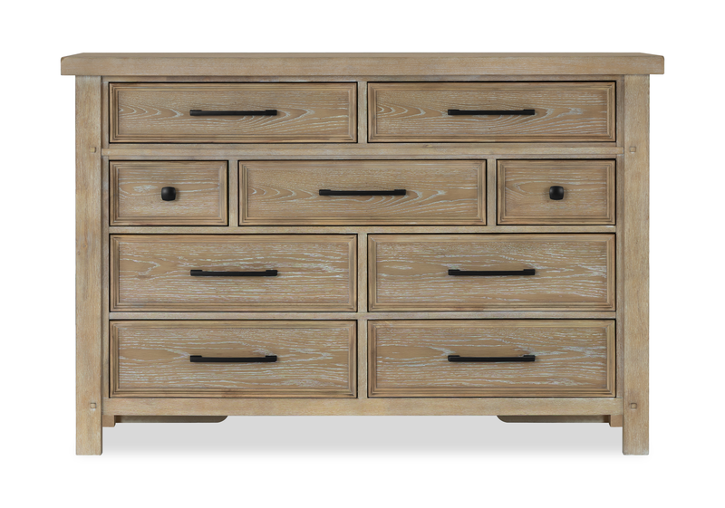 Sonoma Bedroom 9-Drawer Dresser, 62\"W x 42\"H - Light Brown
