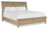 Sonoma Panel Bed with Headboard & Frame, Light Brown - King Size 