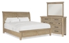 Sonoma 5pc Bedroom Set with Bed, Dresser & Mirror, Light Brown - King Size