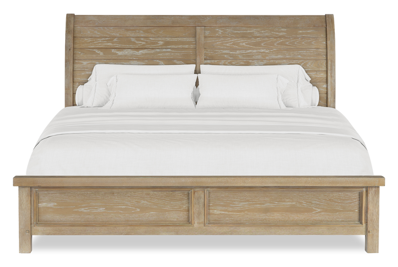 Sonoma 6pc Bedroom Set with Bed, Dresser, Mirror & Nightstand, Light Brown - King Size