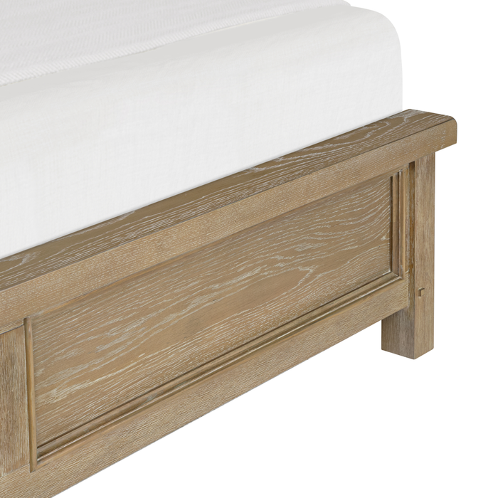 Sonoma Panel Bed with Headboard & Frame, Light Brown - Queen Size