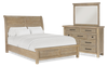 Sonoma 5pc Bedroom Set with Bed, Dresser & Mirror, Light Brown - Queen Size