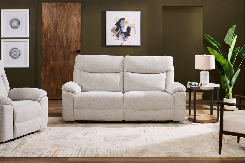 Spencer 80.9\" Chenille Fabric Manual Reclining Sofa - Grey