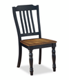 Stella Dining Chair, Wood, Slat Back - Black/Brown