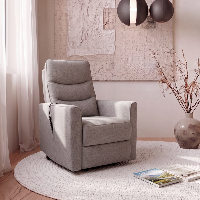 Stratford 29” Linen-Look Power Lift Reclining Chair - Grey