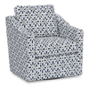 Made in Canada Sofa Lab Customizable Swivel 32\" Fabric Accent Chair – Indigo Accent Fabric 