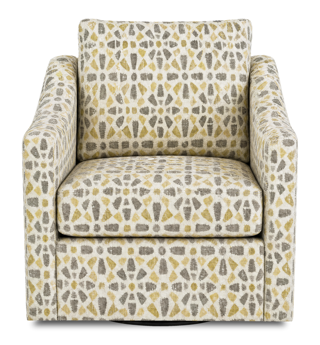 Made in Canada Sofa Lab Customizable Swivel 32\" Fabric Accent Chair – Lemonade Accent Fabric 