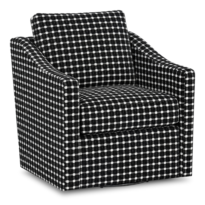 Made in Canada Sofa Lab Customizable Swivel 32\" Fabric Accent Chair – Panda Accent Fabric 