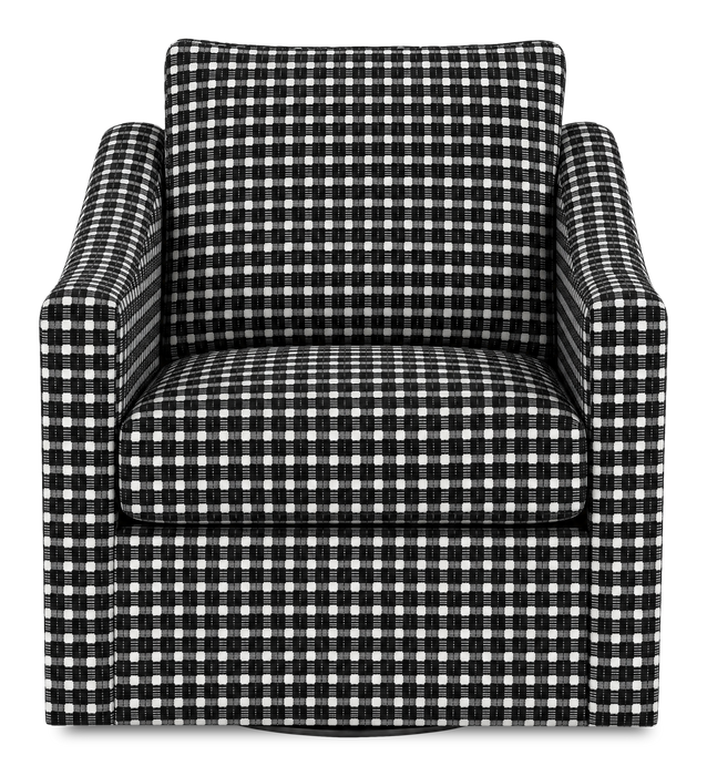 Made in Canada Sofa Lab Customizable Swivel 32\" Fabric Accent Chair – Panda Accent Fabric 