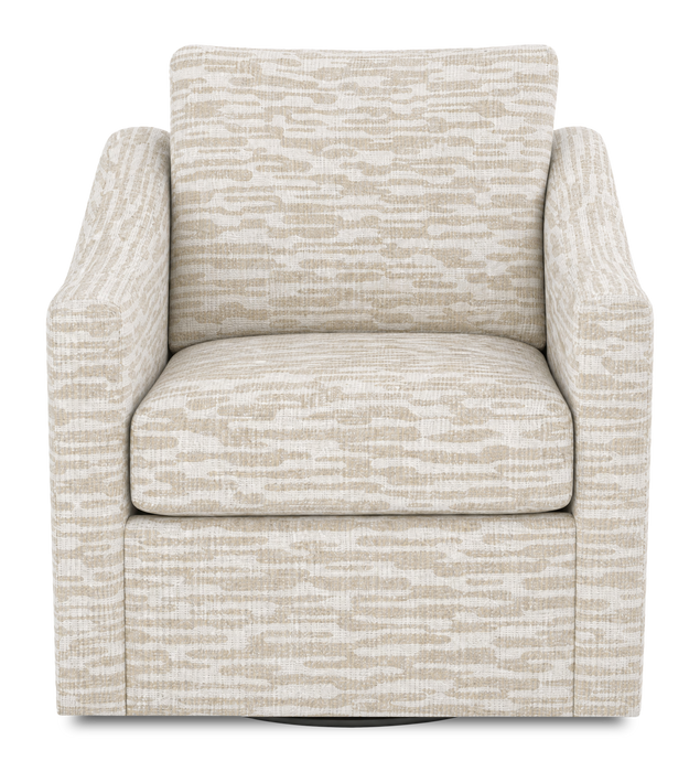 Made in Canada Sofa Lab Customizable Swivel 32\" Fabric Accent Chair – Bisque Accent Fabric 