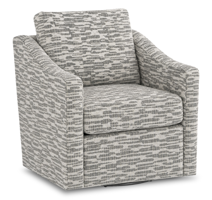 Made in Canada Sofa Lab Customizable Swivel 32\" Fabric Accent Chair – Flint Accent Fabric 