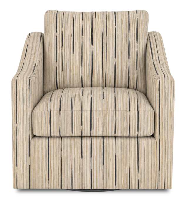 Made in Canada Sofa Lab Customizable Swivel 32\" Fabric Accent Chair – Mineral Accent Fabric 