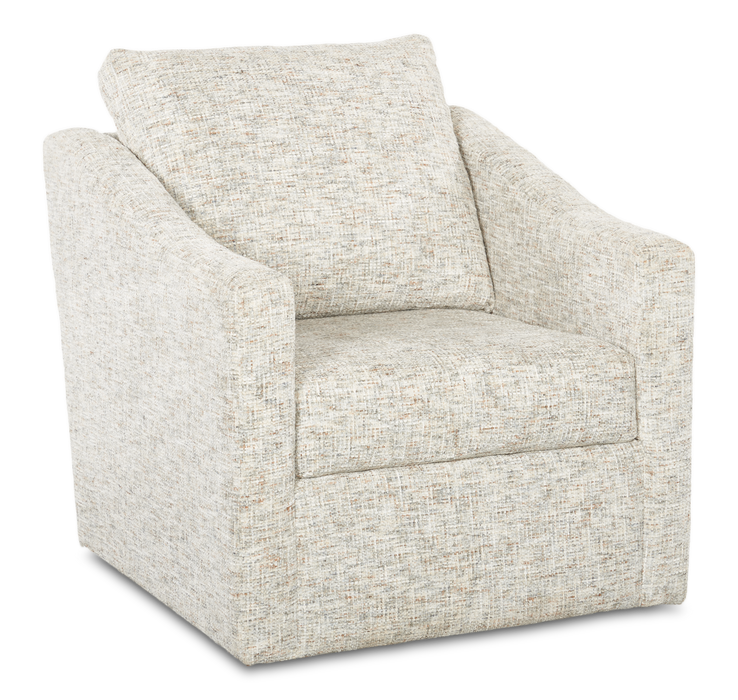 Made in Canada Sofa Lab Customizable Swivel 32\" Fabric Accent Chair – Rust Accent Fabric 