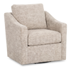 Made in Canada Sofa Lab Customizable Swivel 32\" Fabric Accent Chair – Plush Parchment
