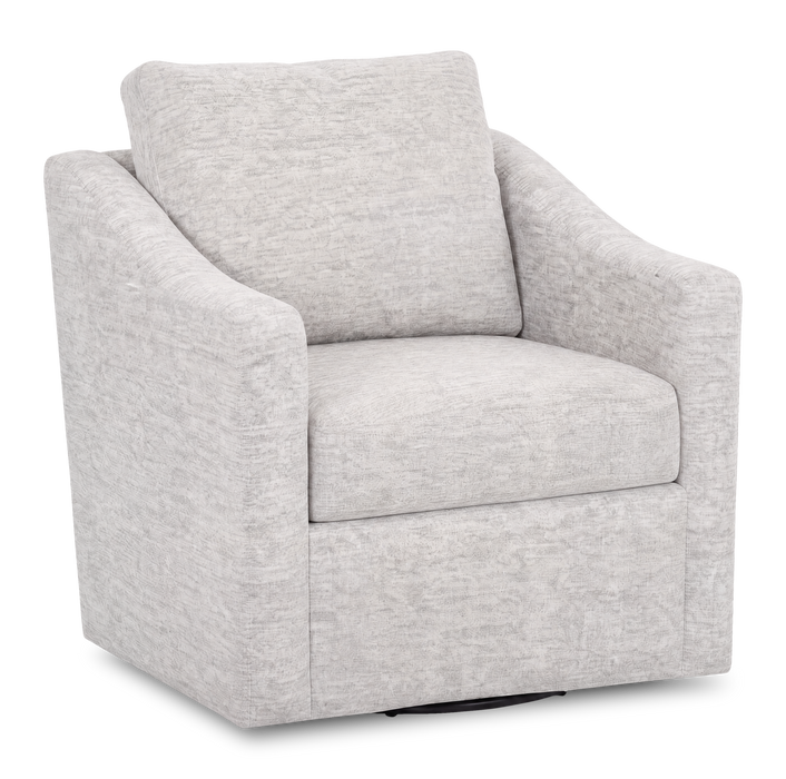 Made in Canada Sofa Lab Customizable Swivel 32\" Fabric Accent Chair – Plush Oyster