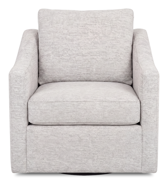 Made in Canada Sofa Lab Customizable Swivel 32\" Fabric Accent Chair – Plush Oyster