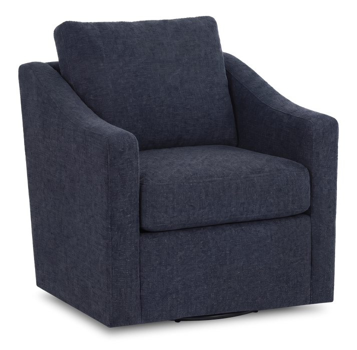 Made in Canada Sofa Lab Customizable Swivel 32\" Fabric Accent Chair – Chenille Pacific