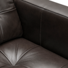 Theo 85" Top-Grain Genuine Leather Sofa with Removable Back Cushion and Wood Feet – Grey | Sofa Theo de 85 po en cuir véritable de qualité supérieure avec coussin de dossier amovible et pattes en bois - gris