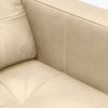 Theo 62" Top-Grain Genuine Leather Loveseat with Removable Back Cushion and Wood Feet - Stone | Causeuse Theo de 62 po en cuir véritable de qualité supérieure avec coussin de dossier amovible et pattes en bois - pierre