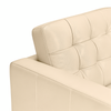 Theo 62" Top-Grain Genuine Leather Loveseat with Removable Back Cushion and Wood Feet - Stone | Causeuse Theo de 62 po en cuir véritable de qualité supérieure avec coussin de dossier amovible et pattes en bois - pierre