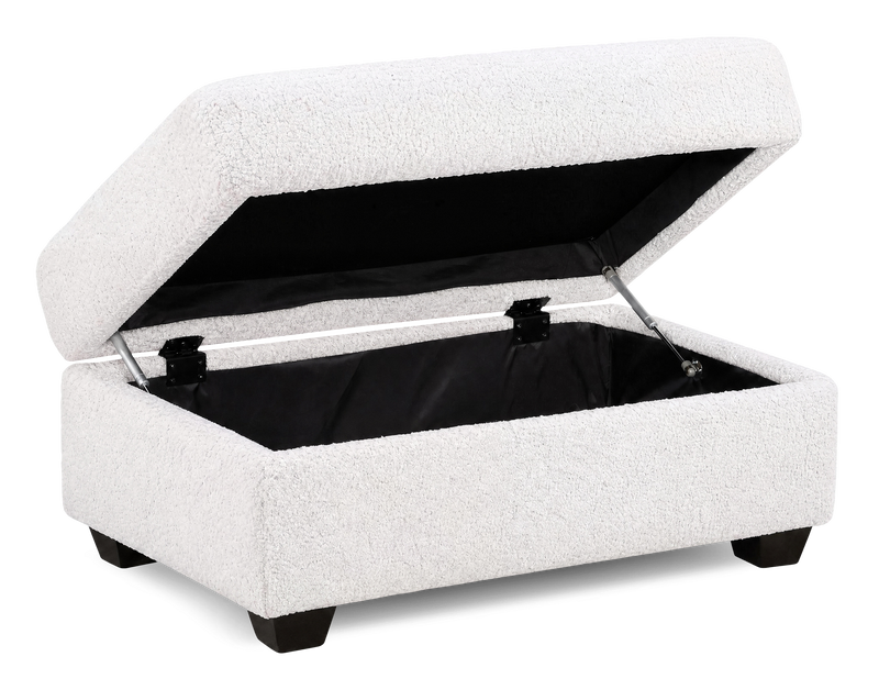 Made in Canada Customizable Sofa Lab Trunk 39\" Fabric Storage Ottoman – Teddy Snow