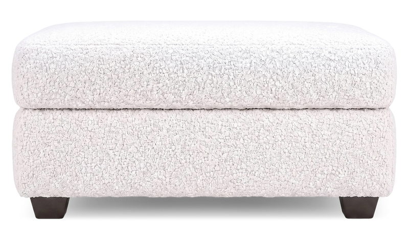 Made in Canada Customizable Sofa Lab Trunk 39\" Fabric Storage Ottoman – Teddy Snow