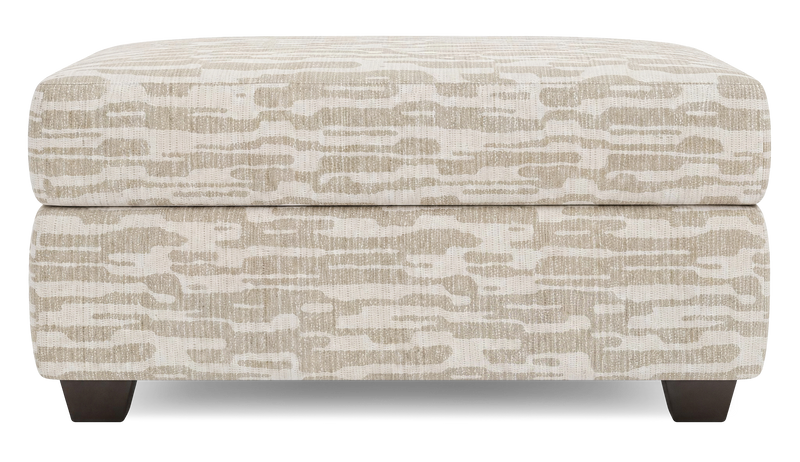 Made in Canada Customizable Sofa Lab Trunk 39\" Fabric Storage Ottoman – Bisque Accent Fabric