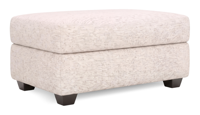 Made in Canada Customizable Sofa Lab Trunk 39\" Fabric Storage Ottoman – Chenille White