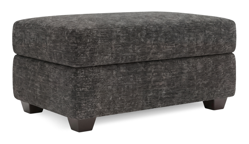 Made in Canada Customizable Sofa Lab Trunk 39\" Fabric Storage Ottoman – Plush Charcoal