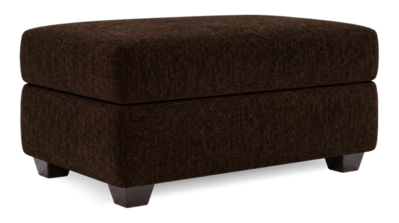 Made in Canada Customizable Sofa Lab Trunk 39\" Fabric Storage Ottoman – Plush Chocolate