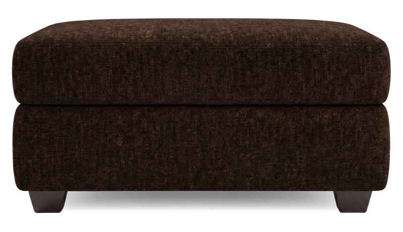 Made in Canada Customizable Sofa Lab Trunk 39\" Fabric Storage Ottoman – Plush Chocolate