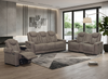 Venture 83.5” Faux Suede Power Reclining Sofa with Power Headrests, Cupholders, and USB Port - Chocolate | Sofa à inclinaison électrique Venture de 83,5 po en suédine avec appuie-têtes électriques, porte-gobelets et port USB - chocolat