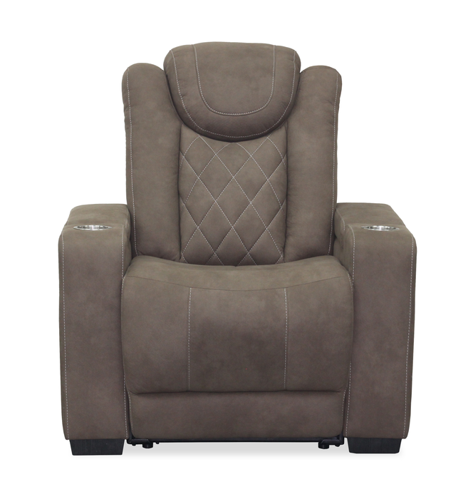 Venture 35.83” Faux Suede Reclining Chair with Storage and Cupholders - Chocolate