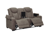 Venture 70.08” Faux Suede Reclining Loveseat with Storage and Cupholders - Chocolate | Causeuse inclinable Venture de 70,08 po en suédine avec rangement et porte-gobelets - chocolat
