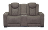 Venture 70.08” Faux Suede Reclining Loveseat with Storage and Cupholders - Chocolate | Causeuse inclinable Venture de 70,08 po en suédine avec rangement et porte-gobelets - chocolat