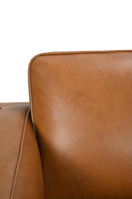 Viero 64.2\" Genuine Leather Loveseat - Caramel  