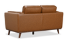 Viero 64.2" Genuine Leather Loveseat - Caramel   | Causeuse Viero de 64,2 po en cuir véritable - caramel