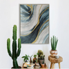Lines of Calm Hand Painted Heavy Textured Wall Art – 36” x 48” | Œuvre d’art murale « Lines of Calm » peinte à la main à texture épaisse - 36 po x 48 po