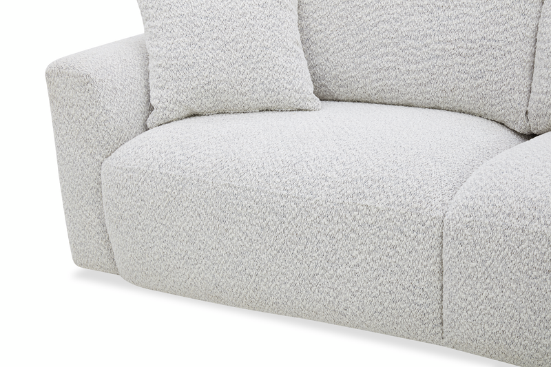 Waverly 90.94” Contemporary Fabric Sofa with Removable Back Cushion - Linen