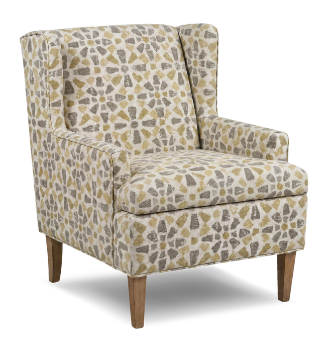 Made in Canada Sofa Lab Customizable Wingback 30\" Fabric Accent Chair – Lemonade Accent Fabric 