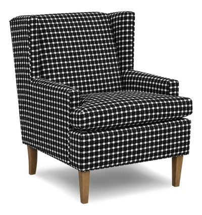 Made in Canada Sofa Lab Customizable Wingback 30" Fabric Accent Chair – Panda Accent Fabric | Fauteuil d’appoint à oreilles personnalisable de Sofa Lab de 30 po fabriqué au Canada en tissu - tissu décoratif Panda