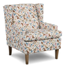 Made in Canada Sofa Lab Customizable Wingback 30" Fabric Accent Chair – Rose Accent Fabric  | Fauteuil d’appoint à oreilles personnalisable de Sofa Lab de 30 po fabriqué au Canada en tissu - tissu décoratif Rose