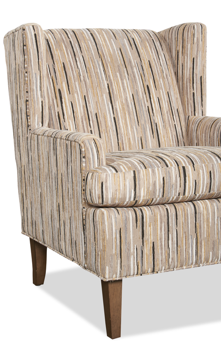 Made in Canada Sofa Lab Customizable Wingback 30\" Fabric Accent Chair – Mineral Accent Fabric 