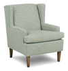 Made in Canada Sofa Lab Customizable Wingback 30\" Fabric Accent Chair – Peacock Accent Fabric 